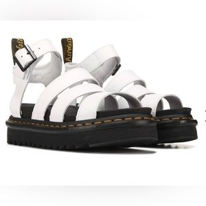 Dr. Martens white leather sandals (in the box)